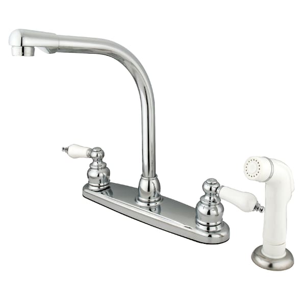 Victorian Centerset Kitchen Faucet, Chrome